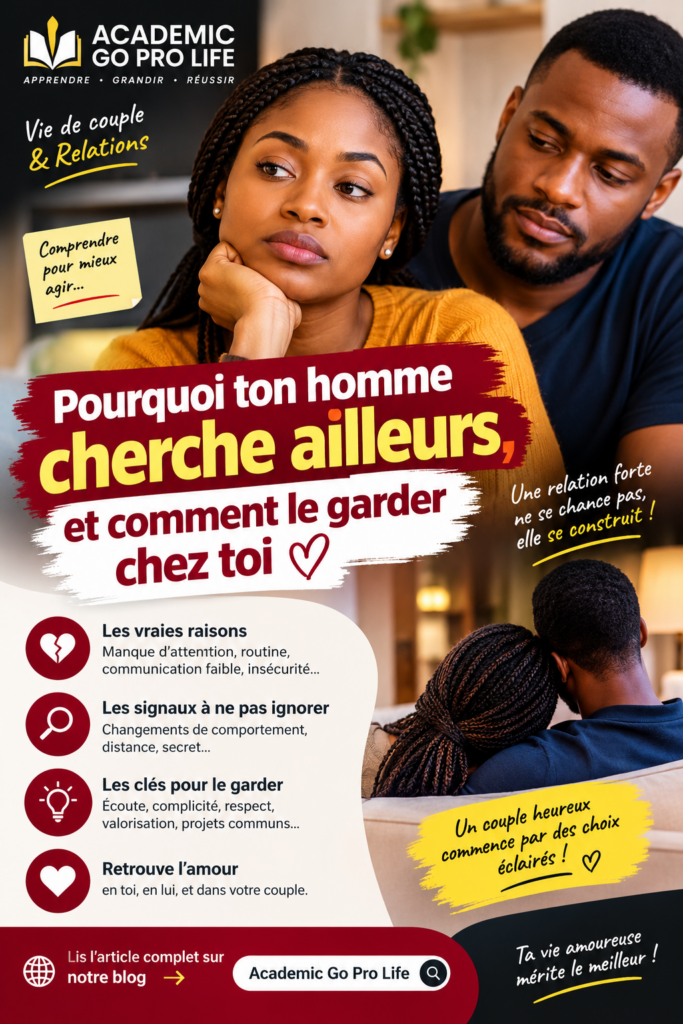 Pourquoi ton homme cherche ailleurs, et comment le garder chez toi